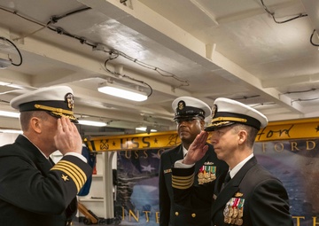 USS Gerald R. Ford (CVN 78) holds Destroyer Squadron 2 change of command ceremony