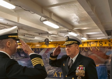 USS Gerald R. Ford (CVN 78) holds Destroyer Squadron 2 change of command ceremony