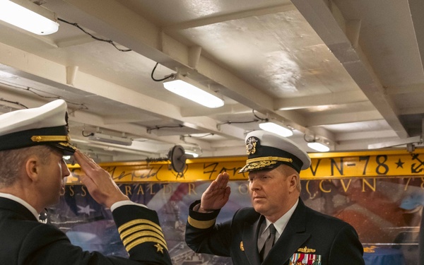 USS Gerald R. Ford (CVN 78) holds Destroyer Squadron 2 change of command ceremony