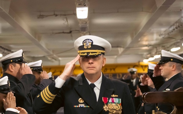 USS Gerald R. Ford (CVN 78) holds Destroyer Squadron 2 change of command ceremony