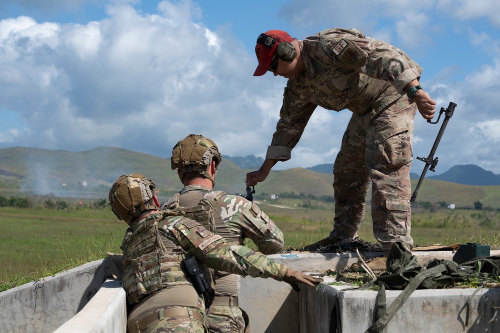 156th Wing SFS heavy weapons proficiency training