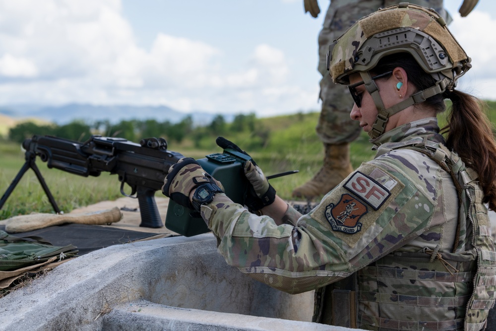 156th Wing SFS heavy weapons proficiency training