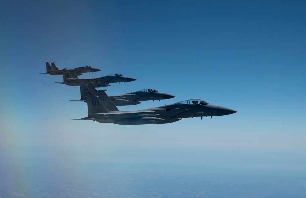 104th Fighter Wing Airmen participate in Exercise Ready Eagle 25-01 as final exercise with the F-15 Eagle