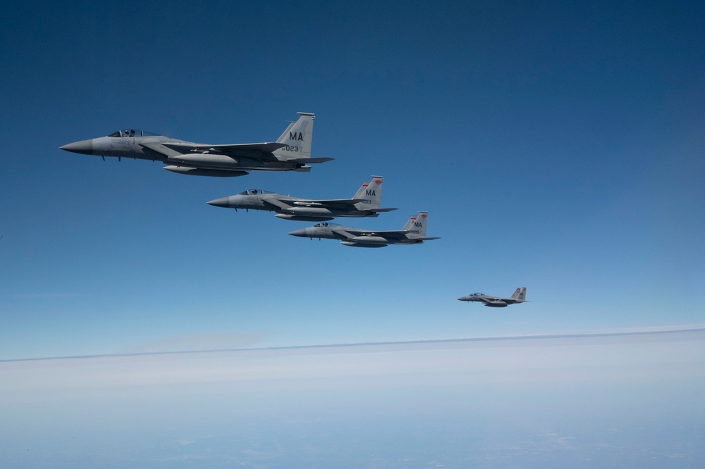 104th Fighter Wing Airmen participate in Exercise Ready Eagle 25-01 as final exercise with the F-15 Eagle