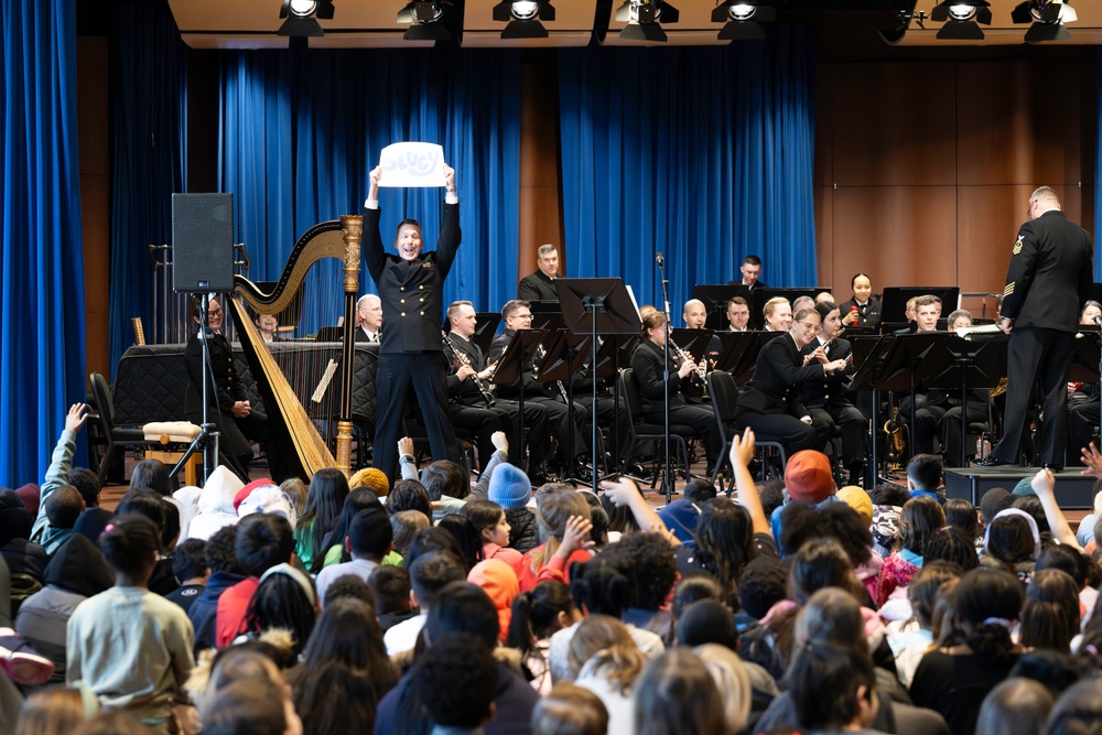 Students visit U.S. Navy Band at Washington Navy Yard