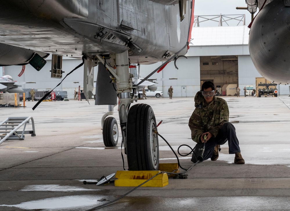 104th Fighter Wing Airmen participate in Exercise Ready Eagle 25-01 as final exercise with the F-15 Eagle