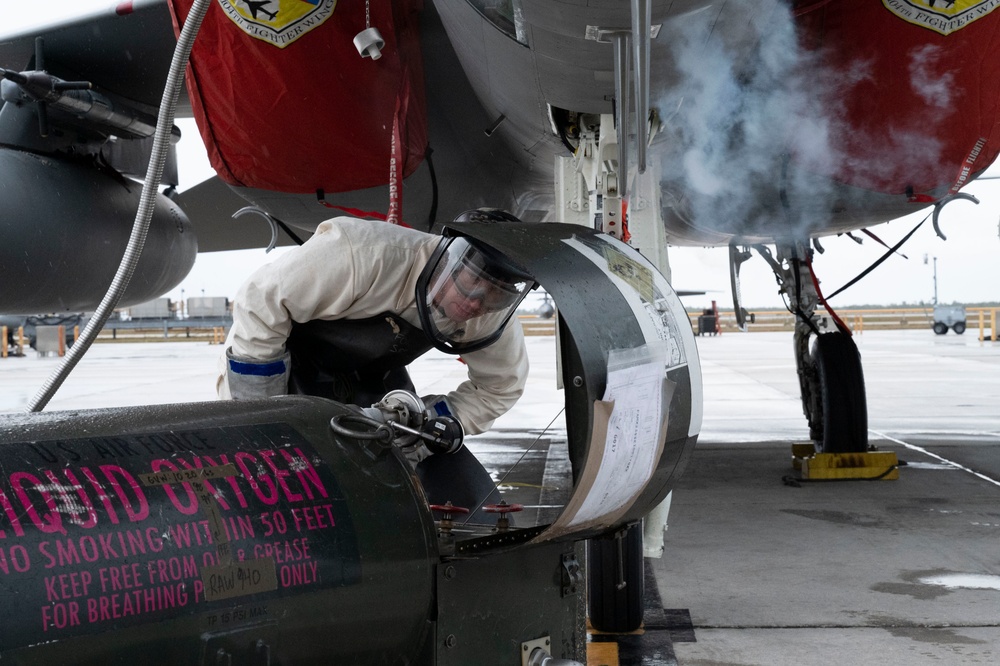 104th Fighter Wing Airmen participate in Exercise Ready Eagle 25-01 as final exercise with the F-15 Eagle