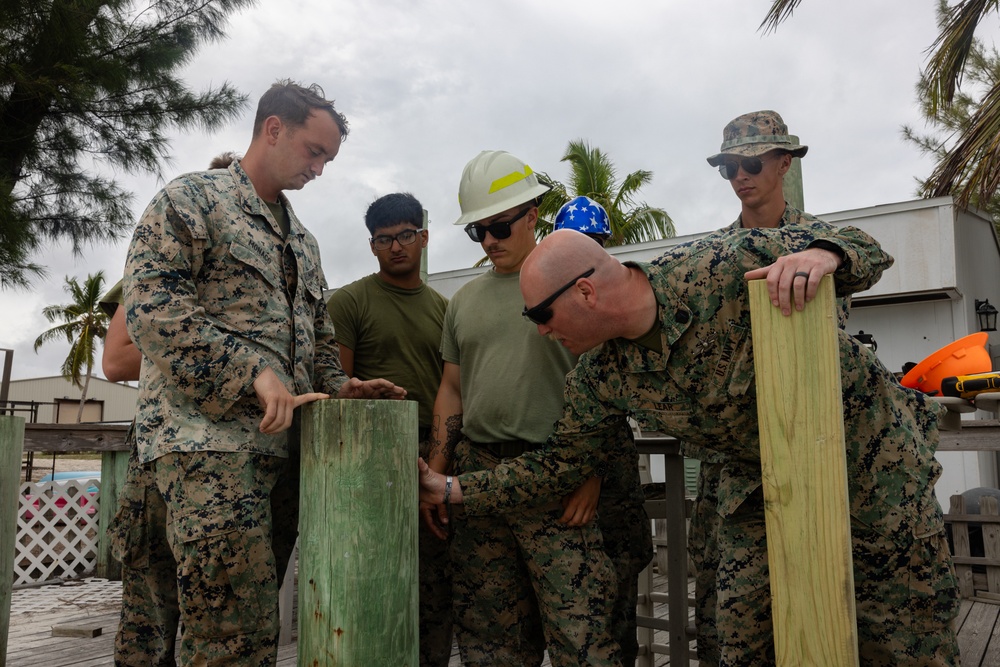 U.S. Marines with MWSS-272 undertake construction projects in the Bahamas