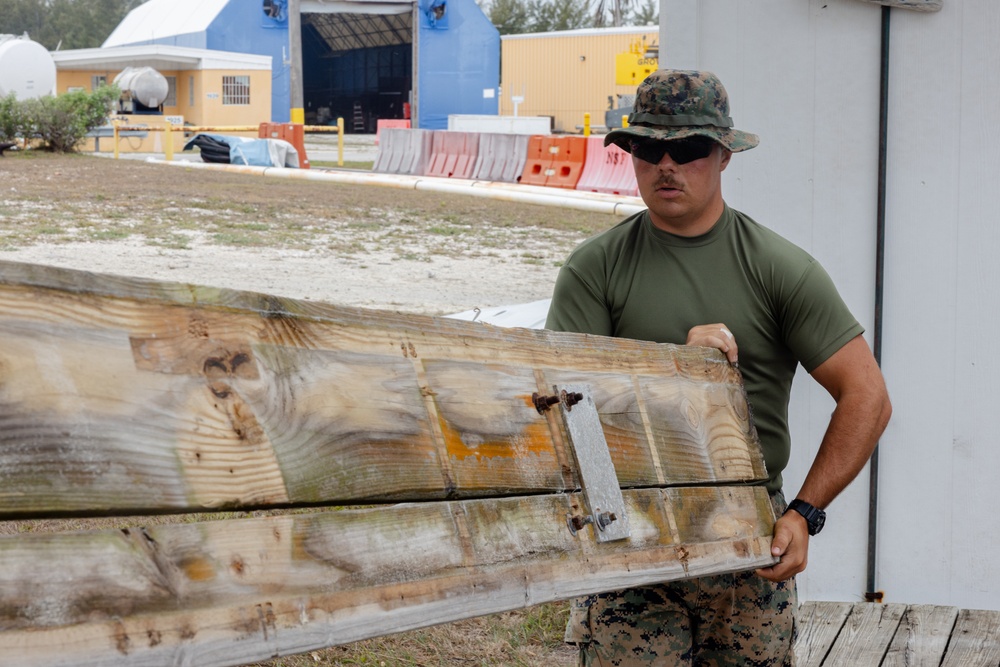 U.S. Marines with MWSS-272 undertake construction projects in the Bahamas