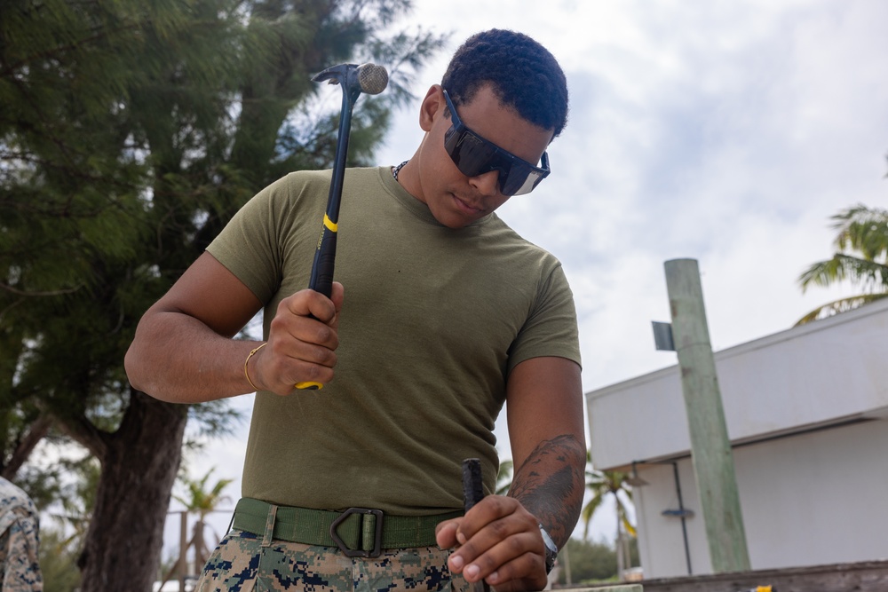 U.S. Marines with MWSS-272 undertake construction projects in the Bahamas