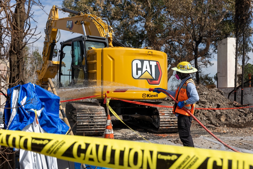 Dust Control in Wildfire Debris Removal