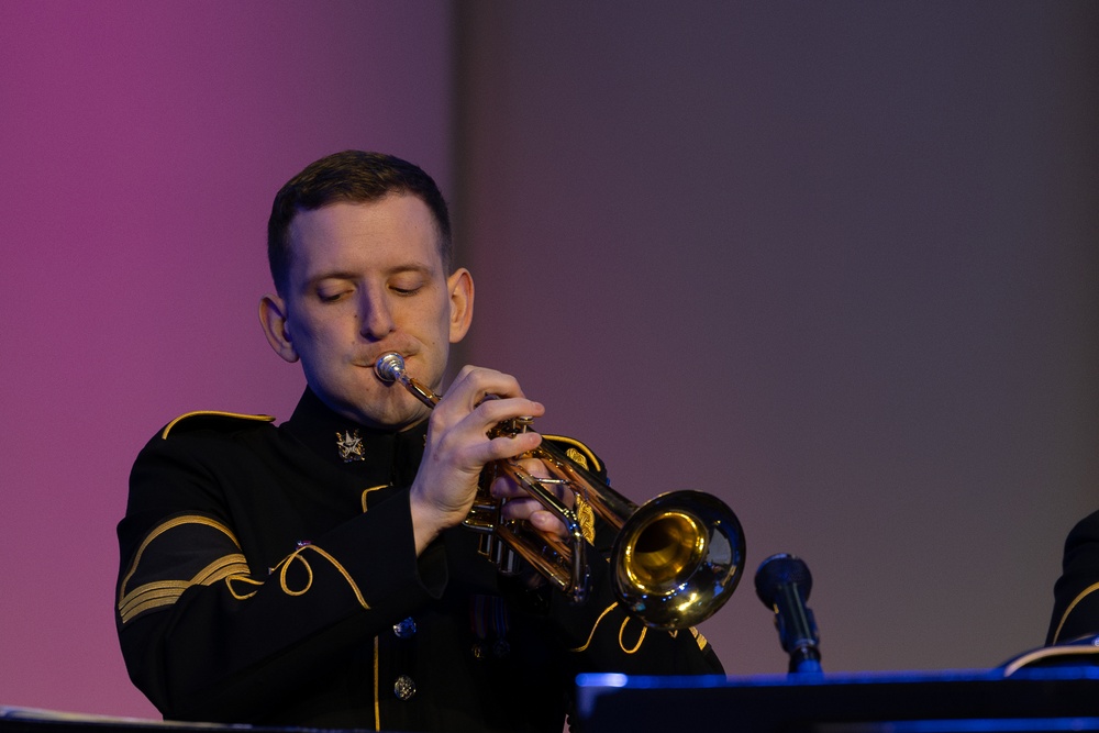 Dr. Marc Dickman performs with The U.S. Army Blues