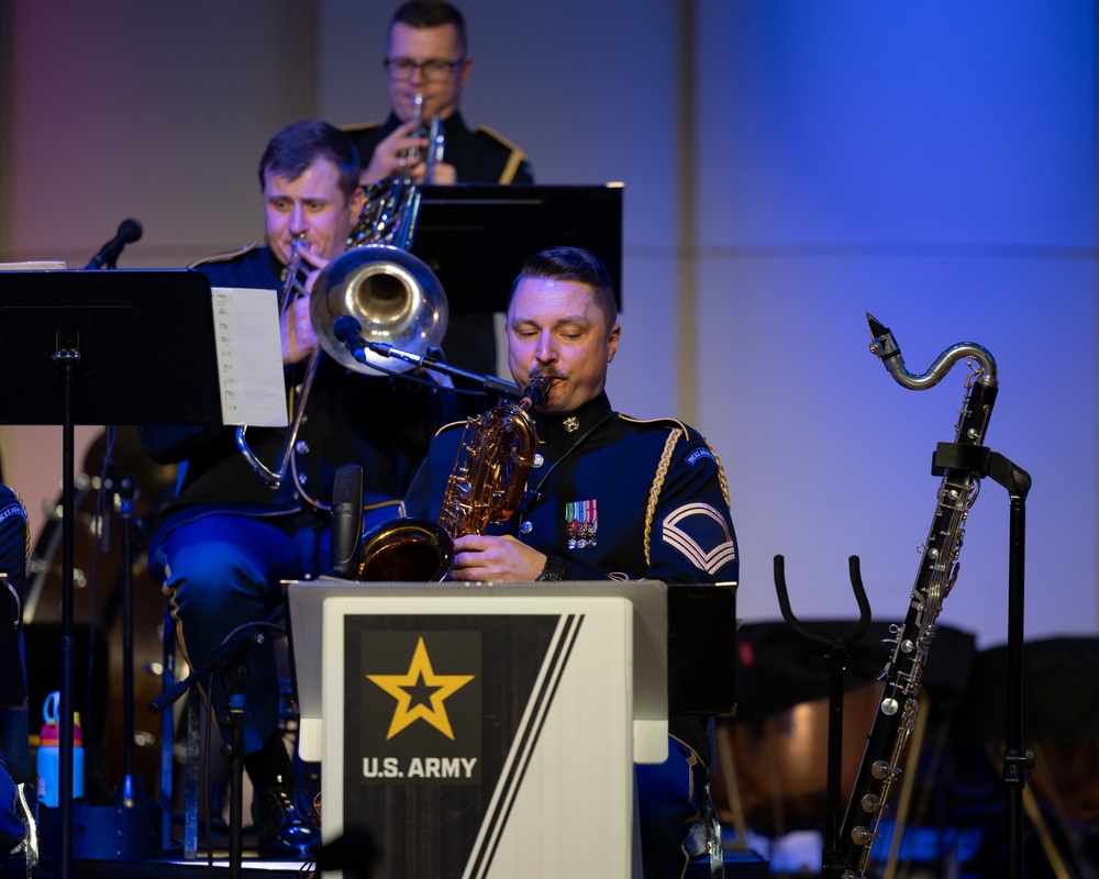 Dr. Marc Dickman performs with The U.S. Army Blues