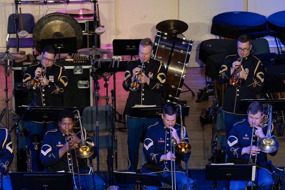 Dr. Marc Dickman performs with The U.S. Army Blues