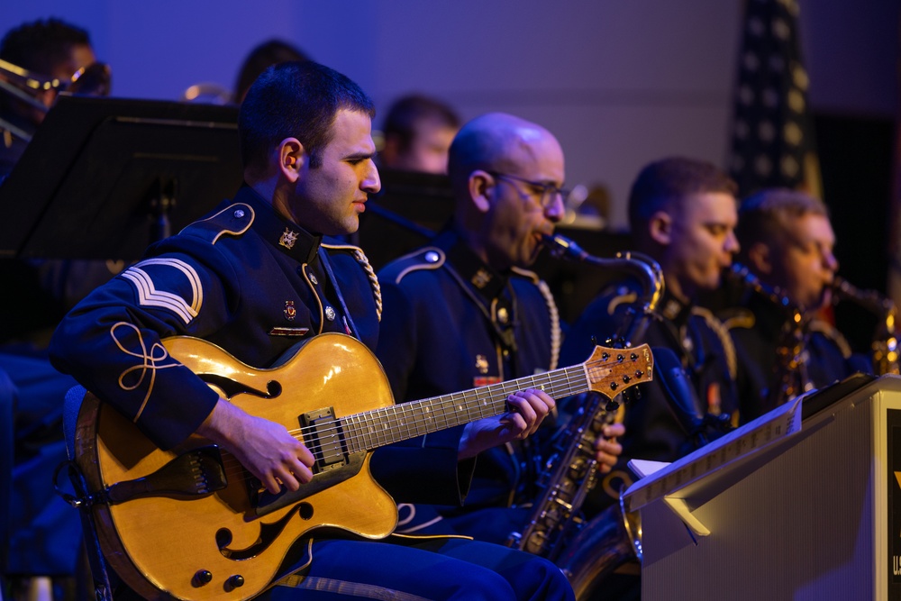 Dr. Marc Dickman performs with The U.S. Army Blues