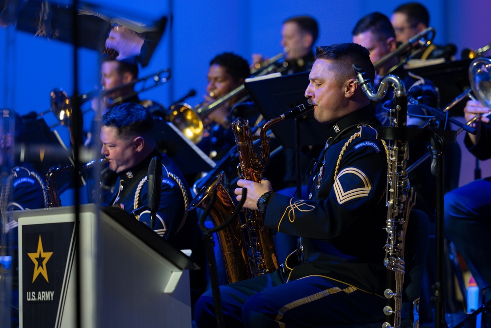 Dr. Marc Dickman performs with The U.S. Army Blues