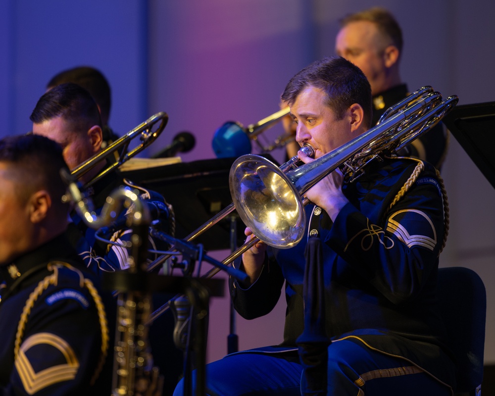 Dr. Marc Dickman performs with The U.S. Army Blues