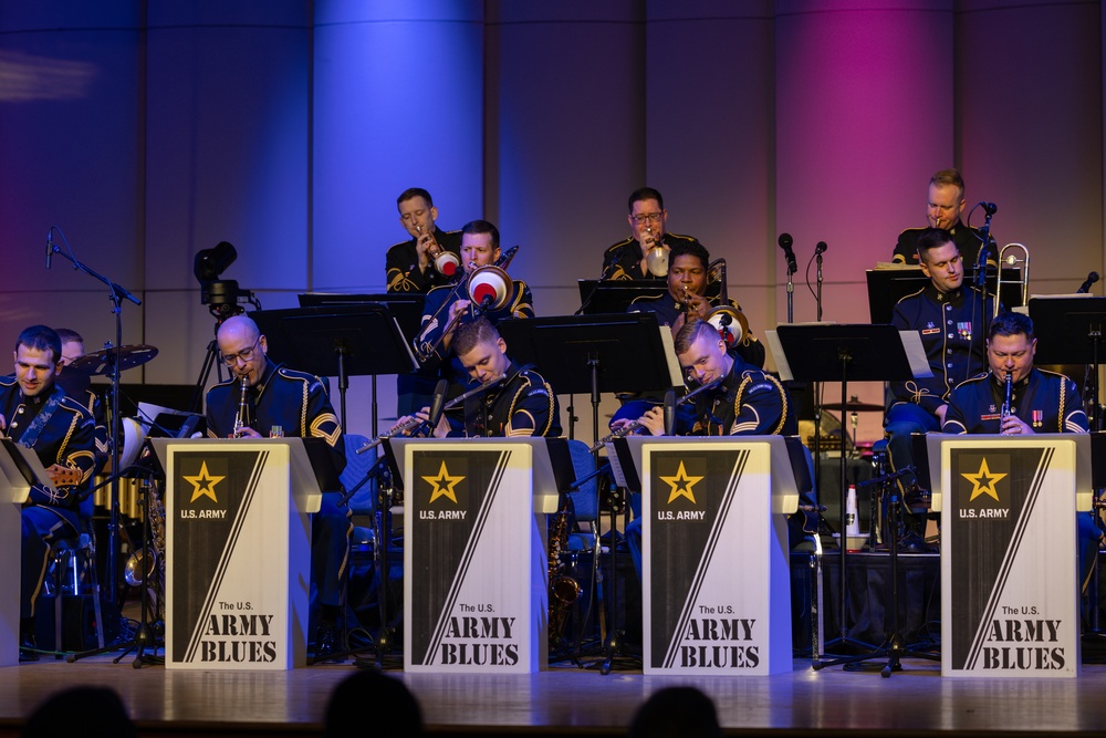 Dr. Marc Dickman performs with The U.S. Army Blues