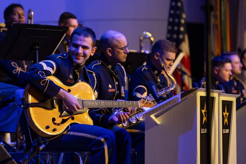 Dr. Marc Dickman performs with The U.S. Army Blues