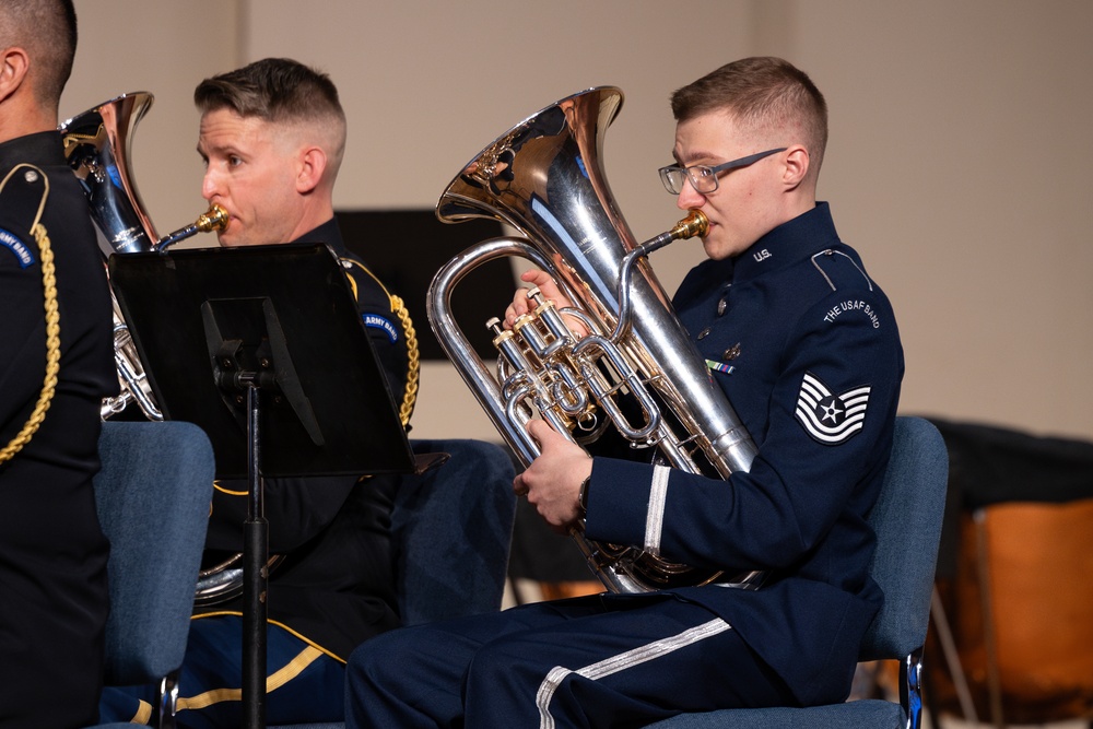 Dr. Brian Bowman conducts Interservice Euphonium Ensemble