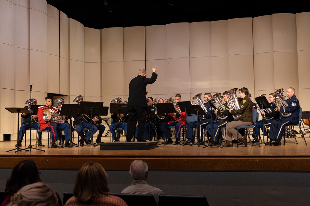 Dr. Brian Bowman conducts Interservice Euphonium Ensemble