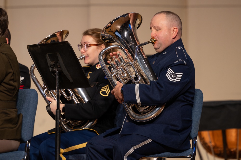 Dr. Brian Bowman conducts Interservice Euphonium Ensemble