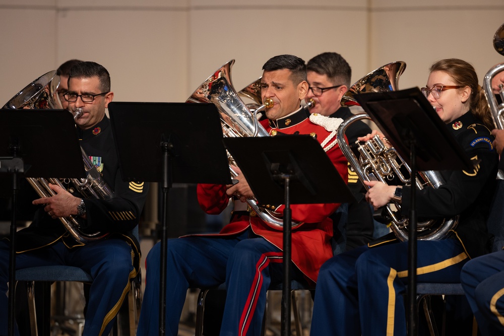 Dr. Brian Bowman conducts Interservice Euphonium Ensemble