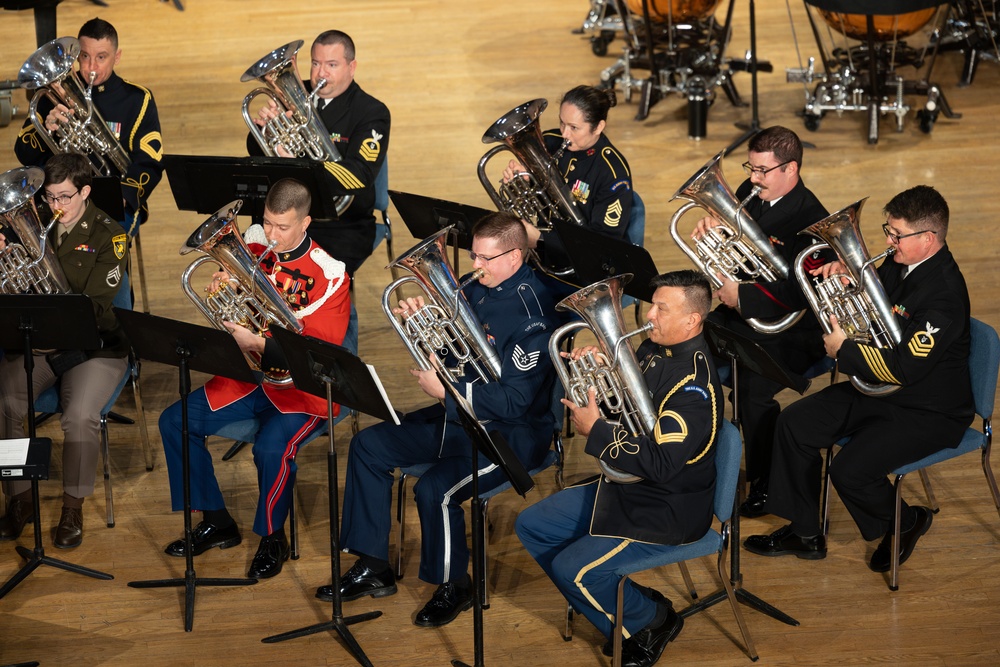 Dr. Brian Bowman conducts Interservice Euphonium Ensemble