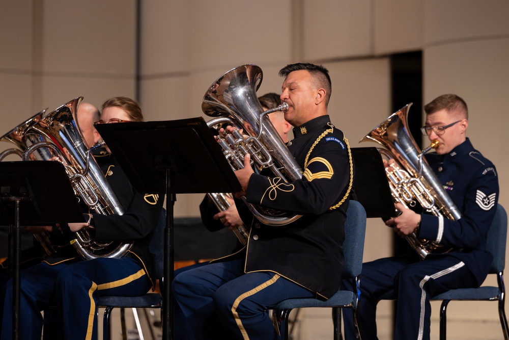 Dr. Brian Bowman conducts Interservice Euphonium Ensemble