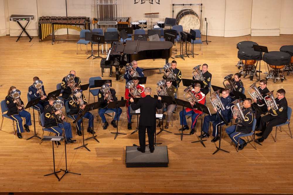 Dr. Brian Bowman conducts Interservice Euphonium Ensemble