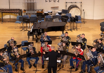 Dr. Brian Bowman conducts Interservice Euphonium Ensemble
