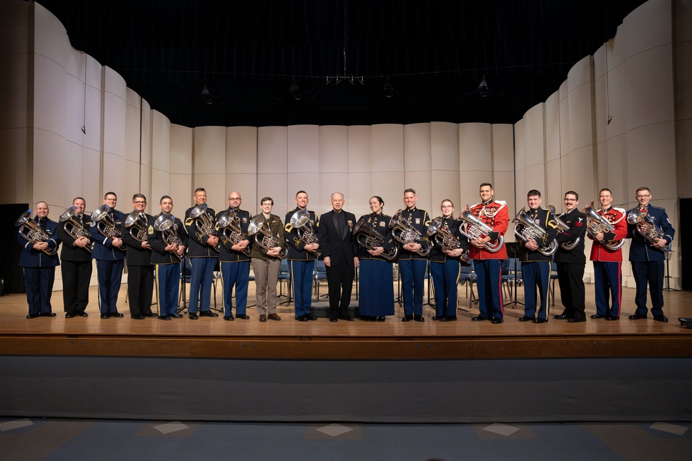 Dr. Brian Bowman conducts Interservice Euphonium Ensemble