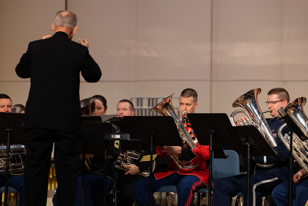 Dr. Brian Bowman conducts Interservice Euphonium Ensemble