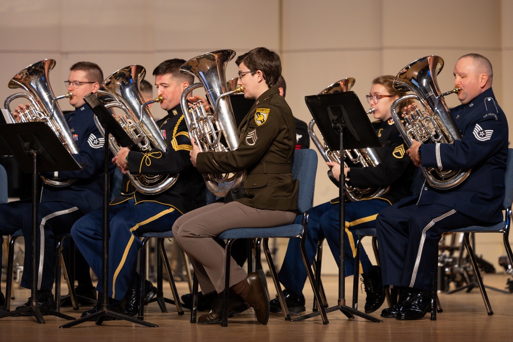 Dr. Brian Bowman conducts Interservice Euphonium Ensemble