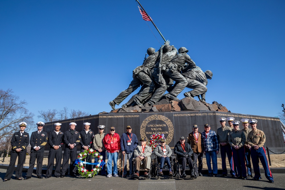 USS Iwo Jima Sailors Mark 80th Anniversary of Seminal Battle of Iwo Jima, Gain Invaluable Insights from ‘Greatest Generation’