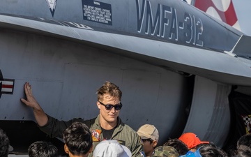 Australian, Japanese, U.S. armed services meet the local Guam community during Cope North 25