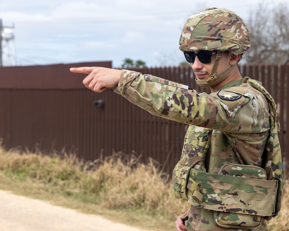 US Soldiers patrol southern border near Brownsville