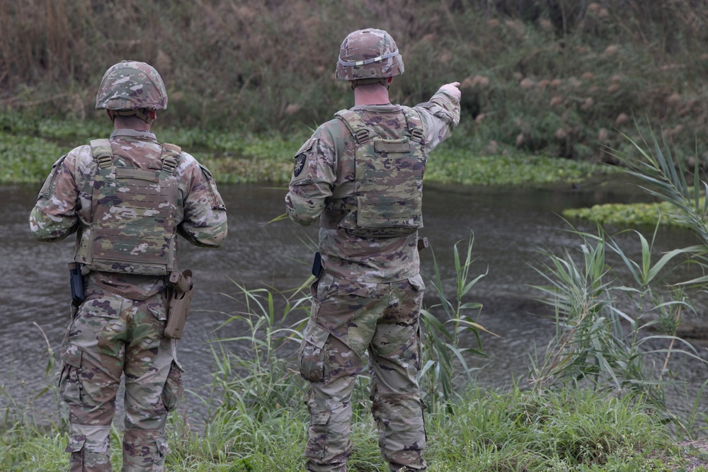 US Soldiers patrol southern border near Brownsville