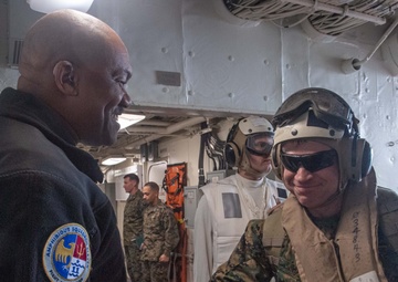 USS America (LHA 6) Welcomes Commanding General, III Marine Expeditionary Force