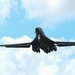 A 34th Expeditionary Bomb Squadron B-1B Lancer conducts a “touch and go” then lands at Andersen AFB during BTF 25-1