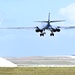 A 34th Expeditionary Bomb Squadron B-1B Lancer conducts a “touch and go” then lands at Andersen AFB during BTF 25-1