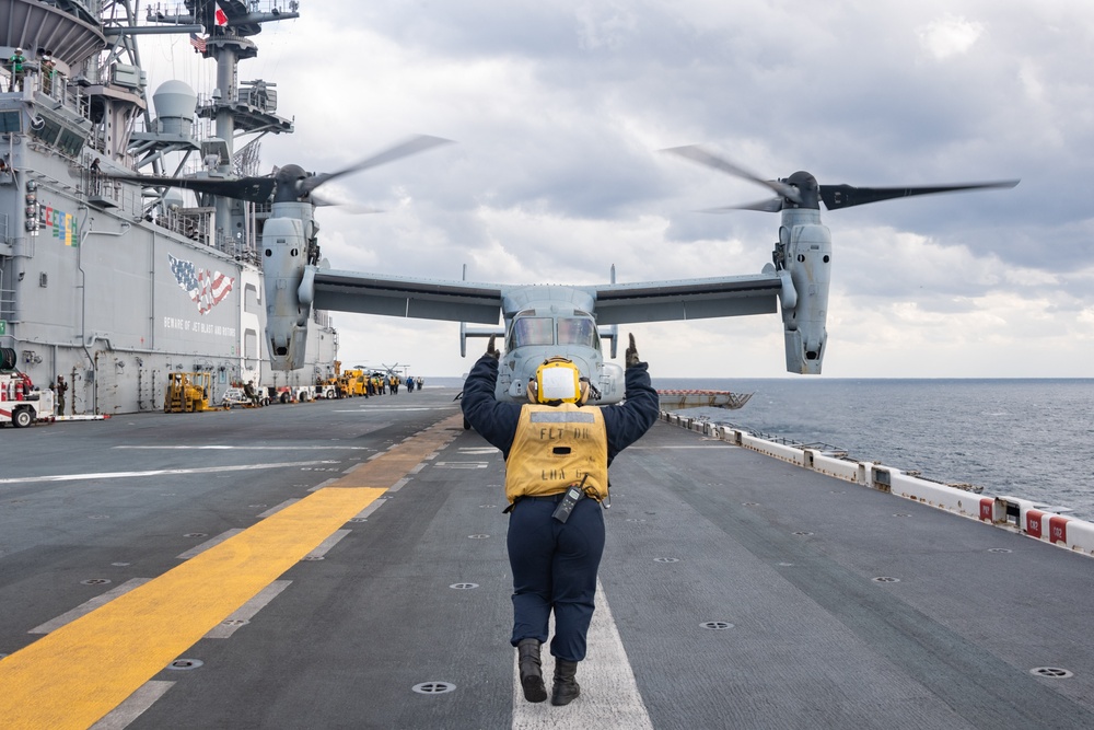 USS America (LHA 6) Conducts Flight Operations