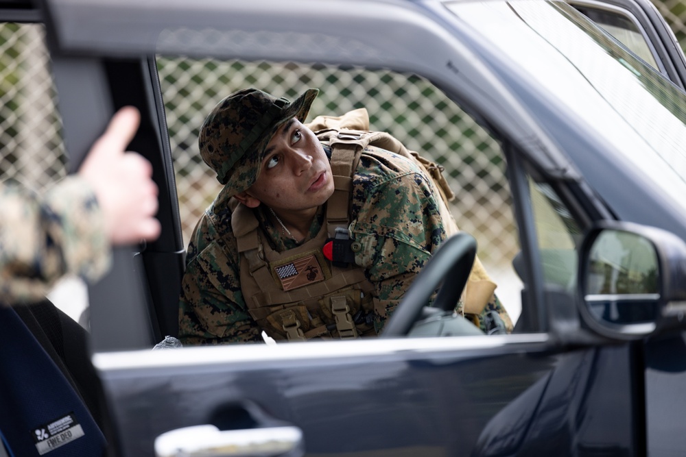 US Marines search vehicles on MCAS Futenma | Resolute Response 25