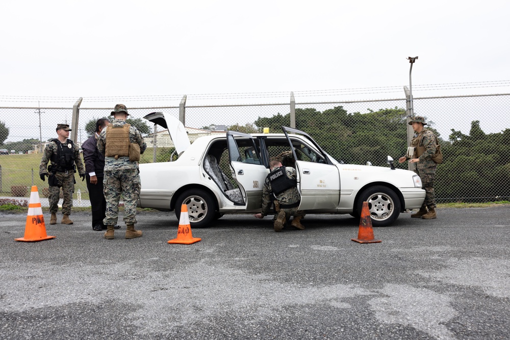 US Marines search vehicles on MCAS Futenma | Resolute Response 25