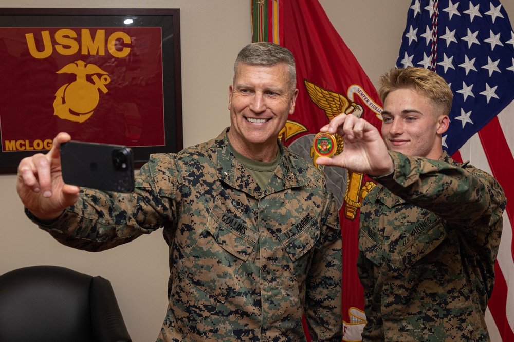 Brig. Gen. Collins Awards 3rd MLG Marines and NCOs of the Quarter and Year