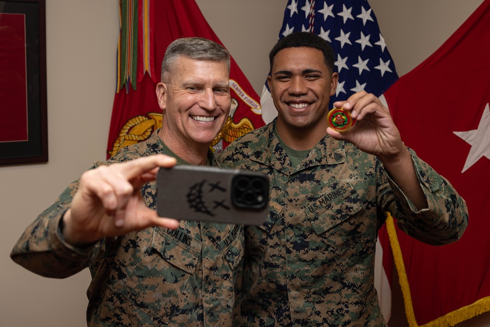Brig. Gen. Collins Awards 3rd MLG Marines and NCOs of the Quarter and Year
