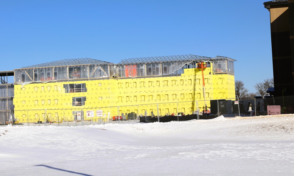 February 2025 barracks construction operations for East Barracks Project at Fort McCoy