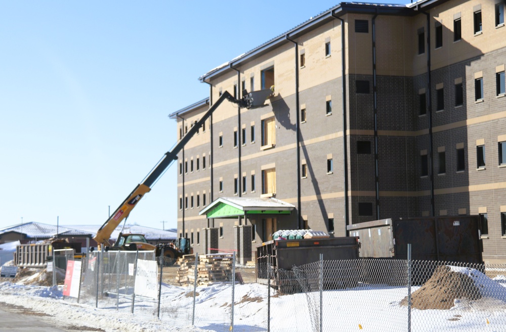February 2025 barracks construction operations for South Barracks Project at Fort McCoy