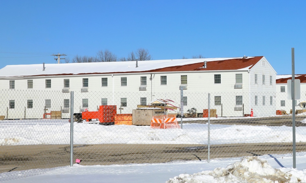 Contractors prepare third World War II-era barracks for relocation at Fort McCoy