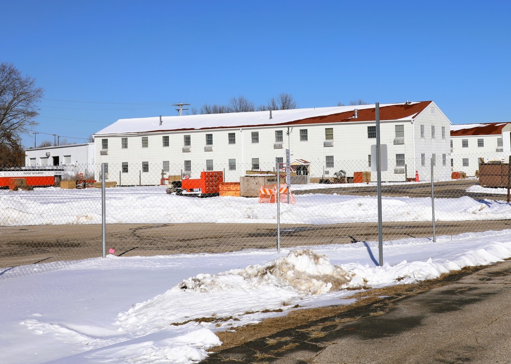 Contractors prepare third World War II-era barracks for relocation at Fort McCoy